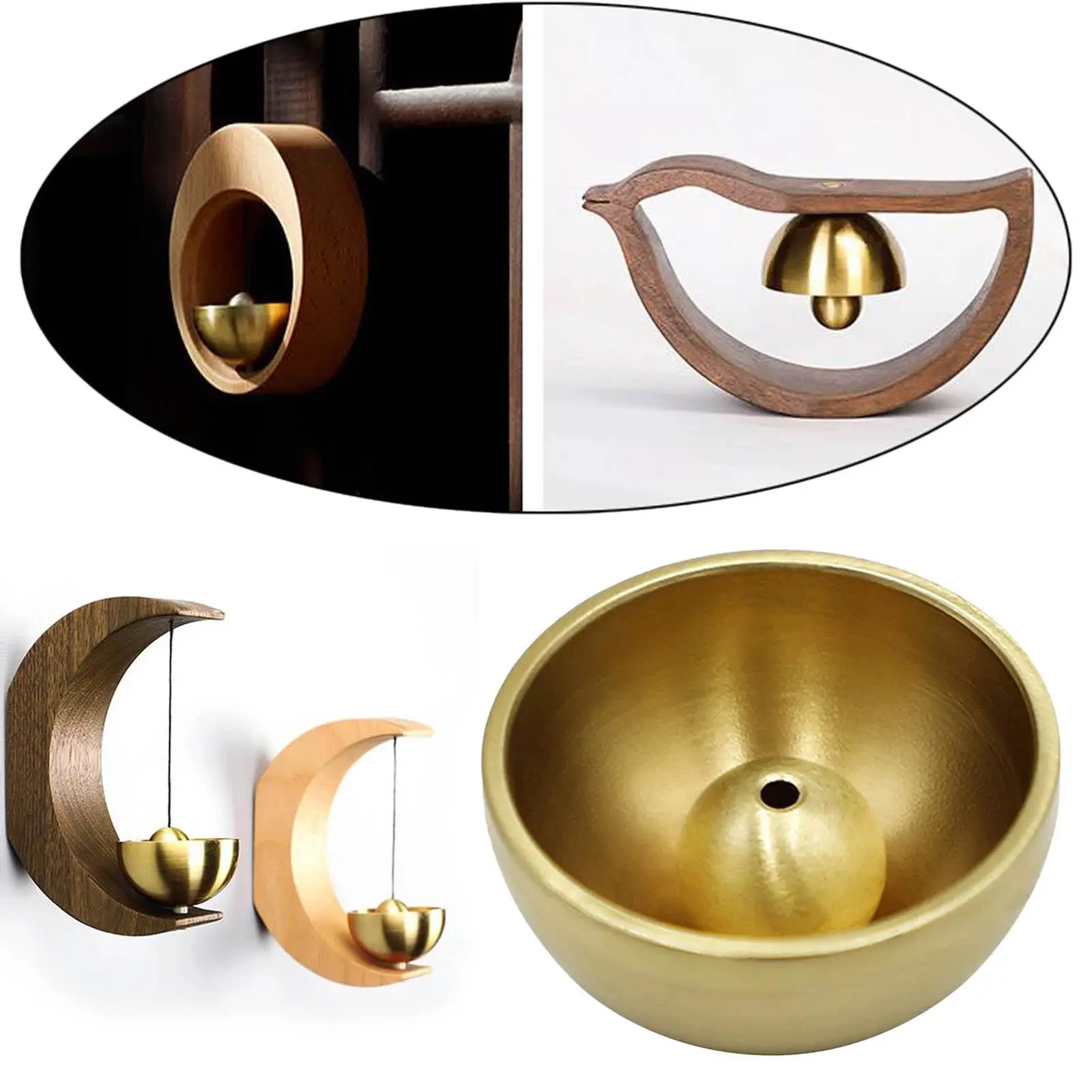 

Brass Bell Fridge Wind Chime Ornament Opening Door Opening Reminder Bell Accessories