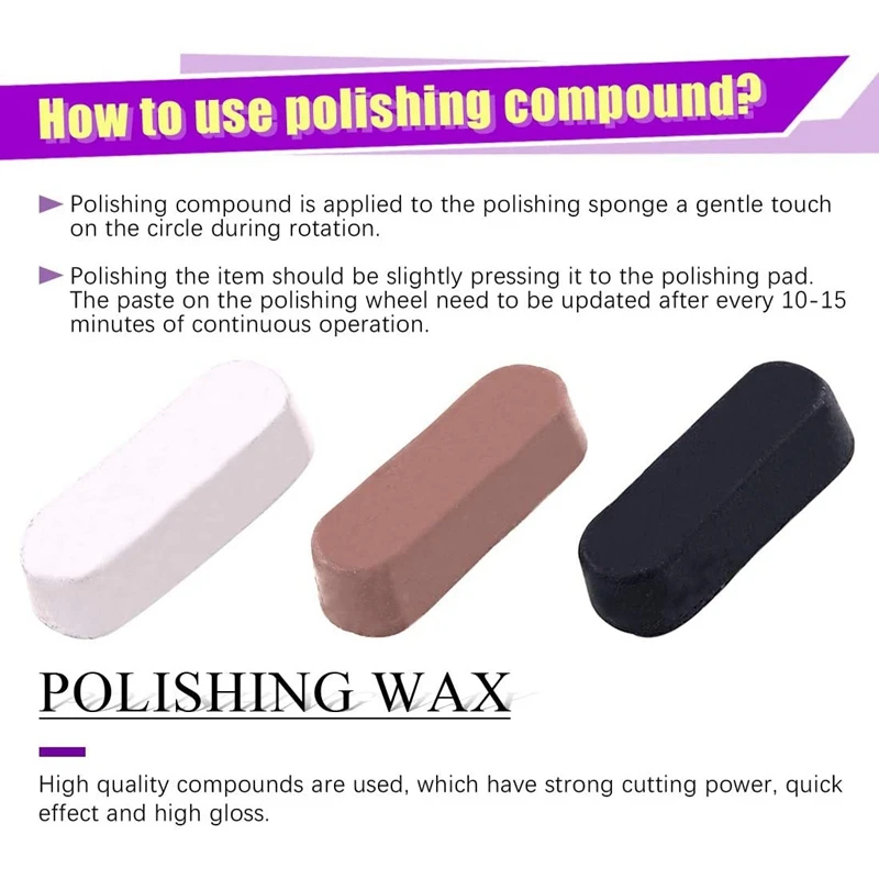 6 шт. 6-дюймовые полировальные диски включая хлопок и фланель с 1/2 дюймовым