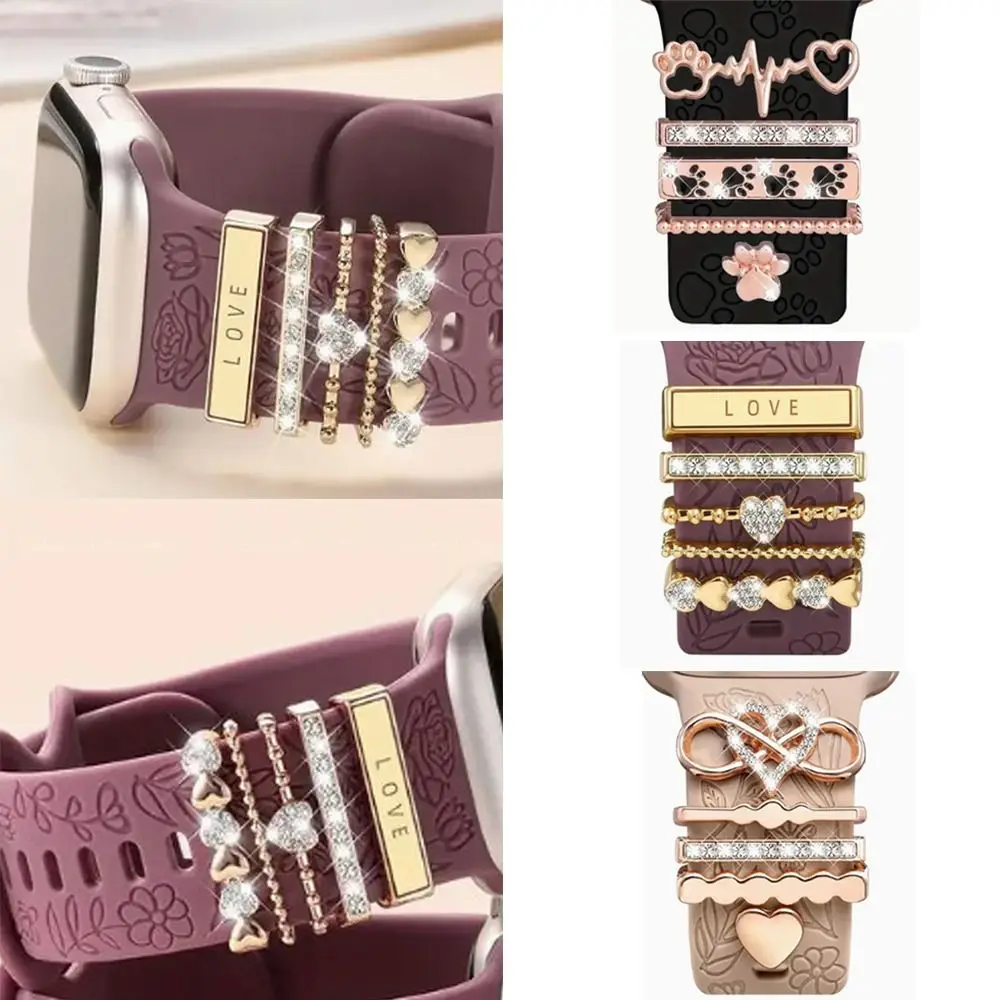 Модный металлический ремешок декоративное кольцо браслет брошь для часов