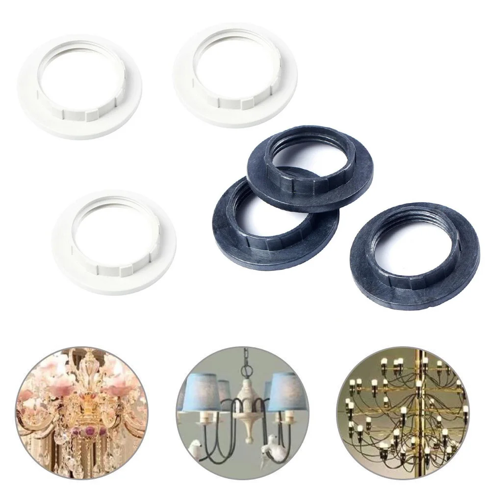

3Pcs Lamp Shade Ring Adapter Kit E14 Plastic Lampshade Collar Ring Thread Lamp Light Shade Accessory Holder Home Light Parts