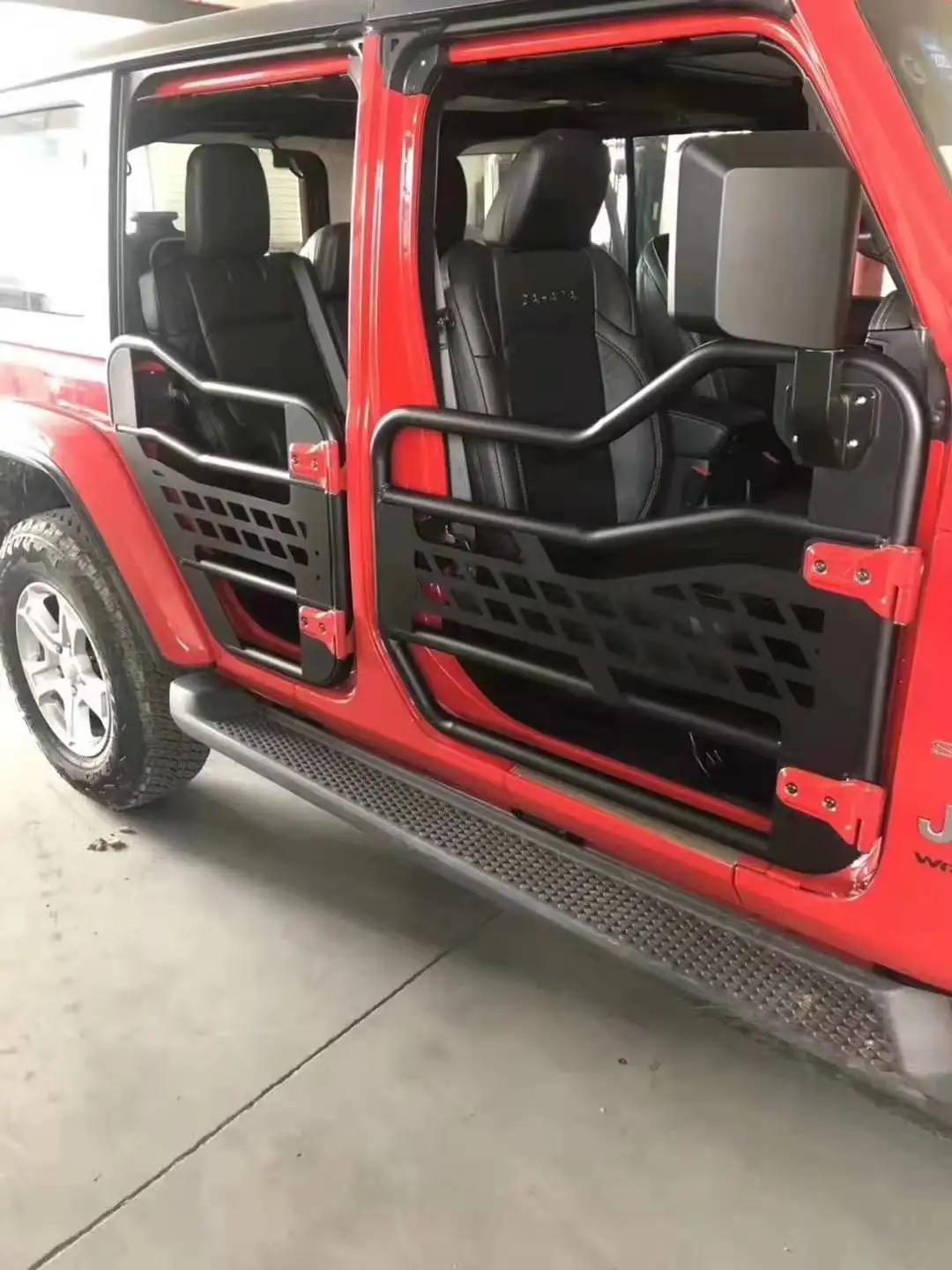 

SXMA JL1078 Half 2/4 Doors One Set Black Steel Half Tube Doors With Side Mirrors For Jeep Wrangler JL & Gladiator 4X4 Off-road