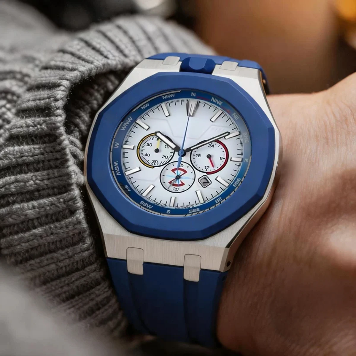 Фото Роскошный металлический/силиконовый набор для модификации Swatch X AP Royal POP: преобразуйте карманные часы в наручные, с корпусом, ремешком и браслетом. №5