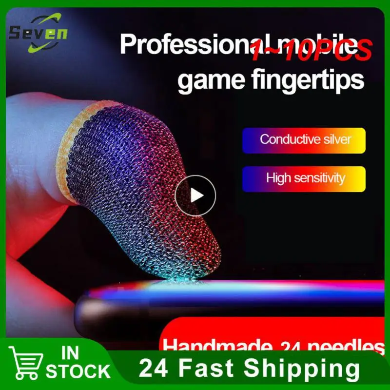 

1~10PCS Gaming Fingertips Cover 1 Pair Finger cots Breathable Thumb Luminous Anti-slip Touch Screen Finger Gloves for PUBG