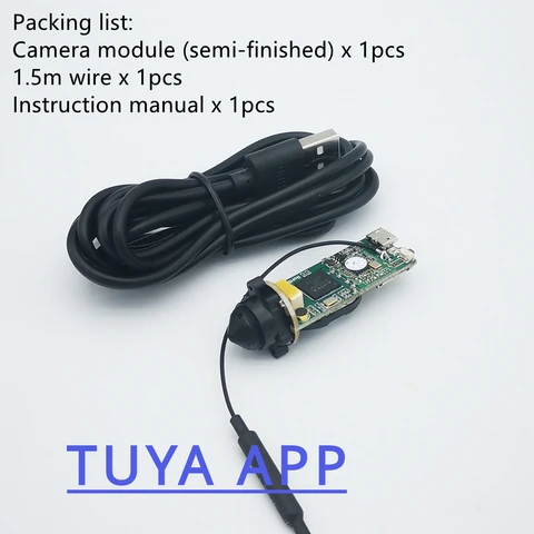 Модуль мини-камеры Tuya для самостоятельной сборки, беспроводная IP-камера 1080P, чипсет, печатная плата, безопасность, P2P, двухстороннее аудио, промышленная смарт-камера с облаком
