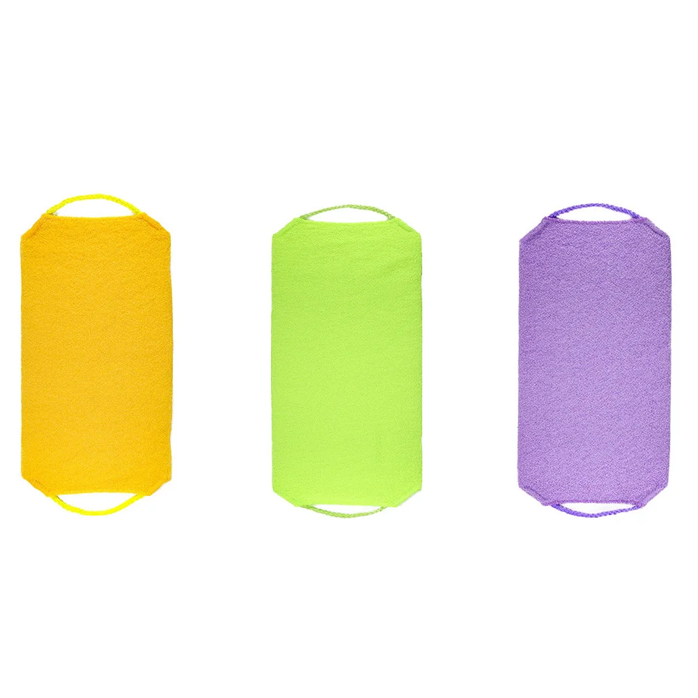 

3Pcs Shower Exfoliating Towel Bathing Foaming Mesh Back Pulling Back Scrubber
