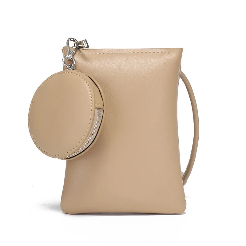 

Vertical Mini Mobile Phone Bag Retro Solid Color Shoulder Bag Soft Leather Diagonal Small Cell Phone Bag 1 Pcs bags for women