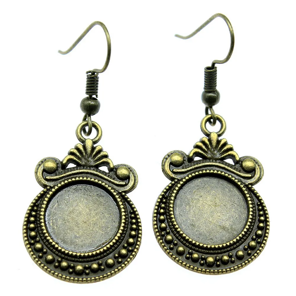 

Хобби и ремесла материал античная бронза цвет круглый ушной крючок Базовая оправа Ювелирные компоненты аксессуары