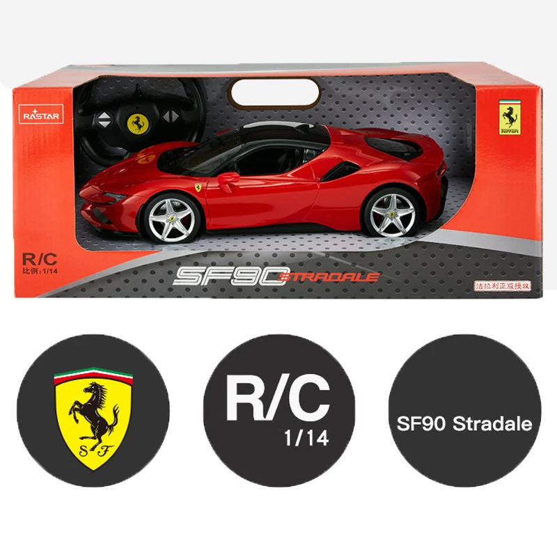 RASTAR Ferrari 458/SF90 Stradale RC Car 1:14 Scale Remote Control Car 600mAh Battery Auto Machine Vehicle Toy Gift For Children enlarge