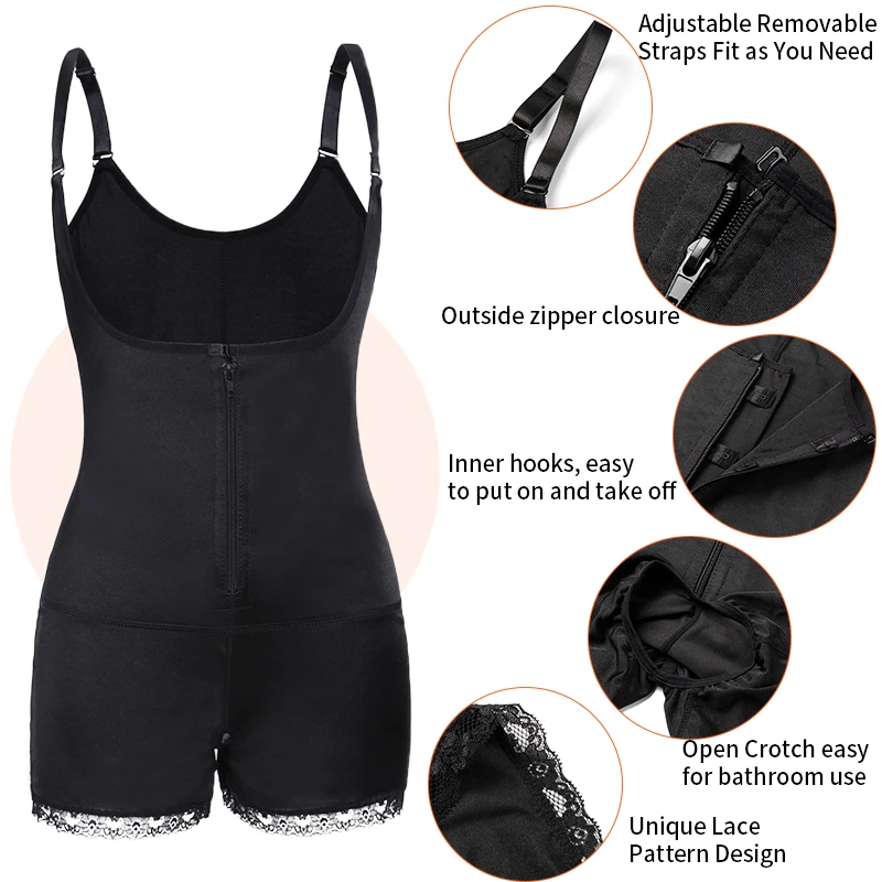 Women Full Body Shaper Open-Bust Underwear Waist Trainer Corset Tummy Control Panties Seamless Slimming Bodysuit Butt Lifter