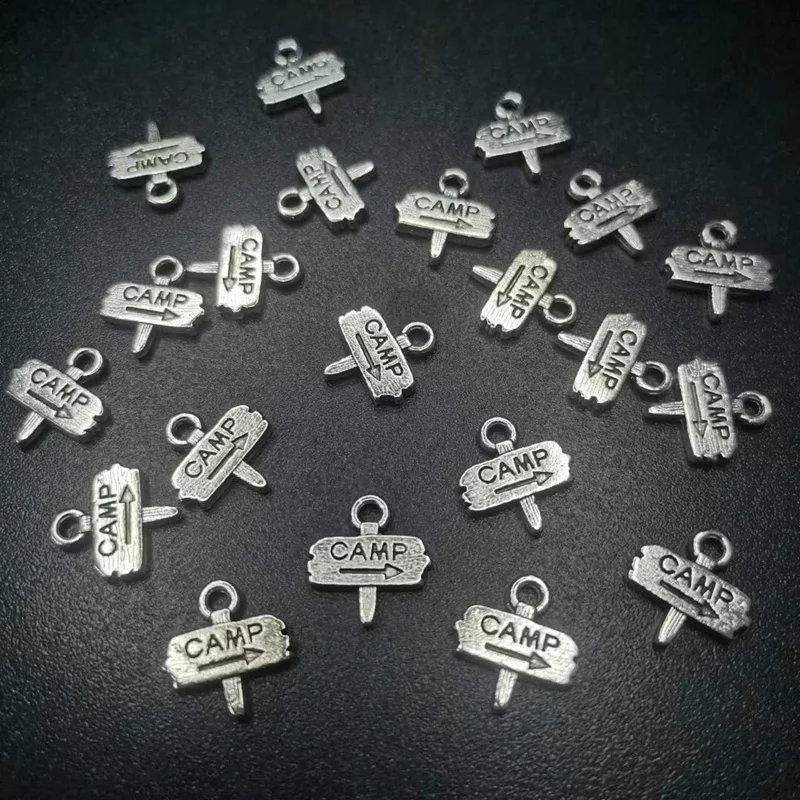 

50 шт./лот 12x13 мм сплав цинка античный серебряный индикатор кемпинга DIY подвески