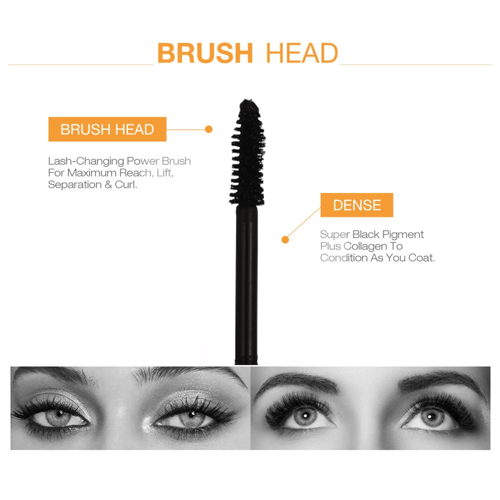 

New Dense Waterproof Anti-sweat Mascara Private Label Slender Curly Long-lasting Non-smudge Non-makeup Primer Golden