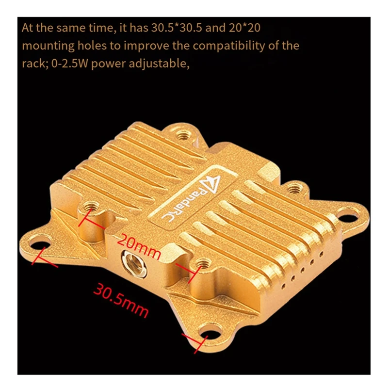 Блок передачи изображения Pandarc High Power 5.8G VT5804-BAT для фиксированного крыла FPV с