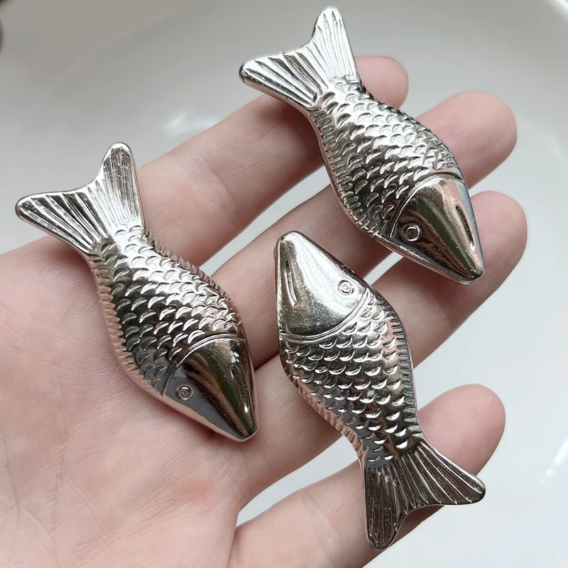 2 шт. 53x21 мм CCB посеребренные бусины в форме древней рыбы разделитель ювелирное изделие своими руками браслет ожерелье аксессуары