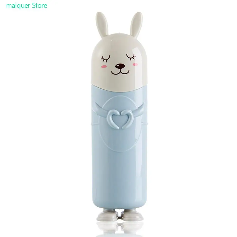 

Toothbrush Container Organizer Multifunctional Baby Food Grade Spoon Storage Box Cartoon Travel Tableware Protect Kids Carrying