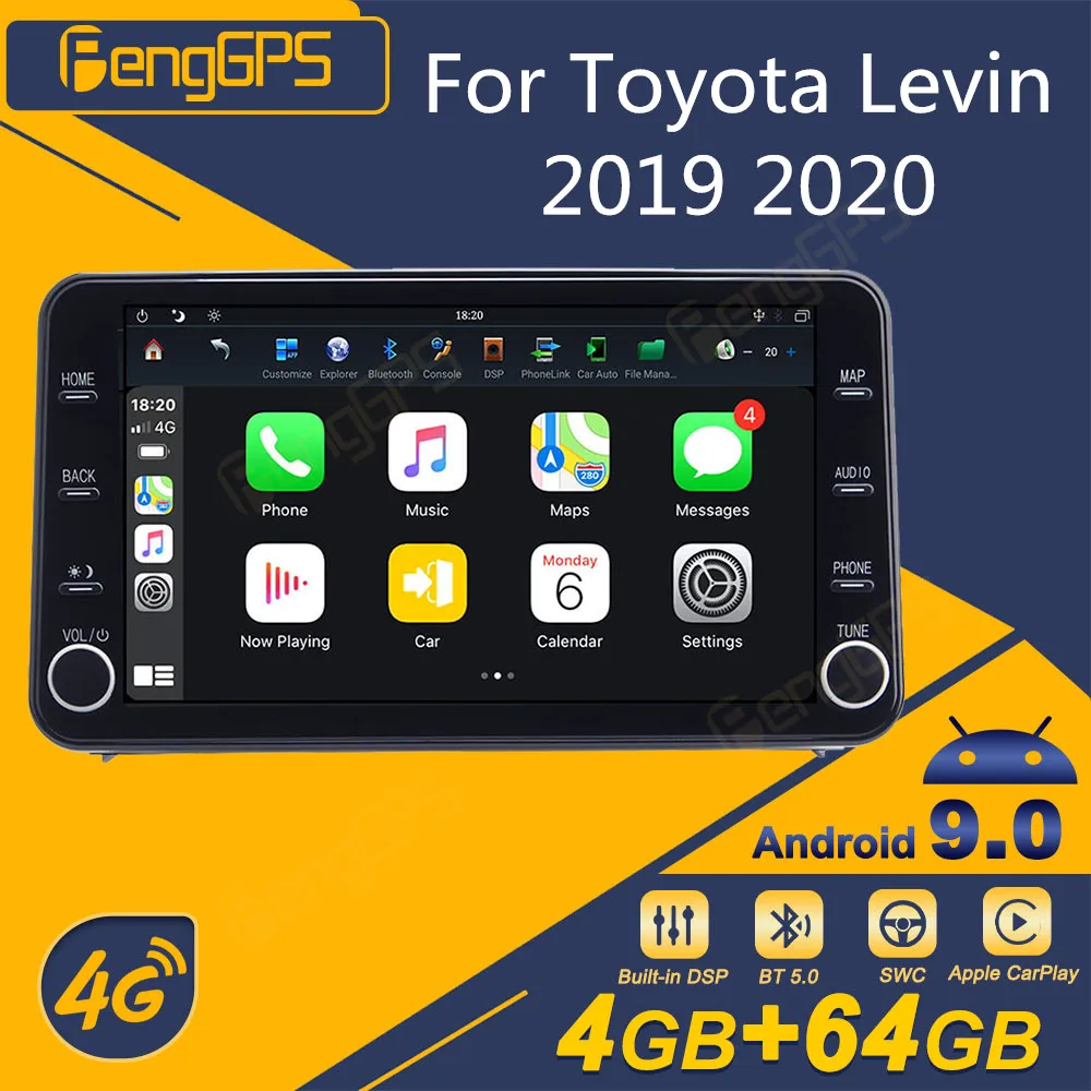 

Автомагнитола для Toyota Levin 2019 2020 Android 2Din стерео приемник Авторадио мультимедийный плеер GPS Навигация экран головного устройства