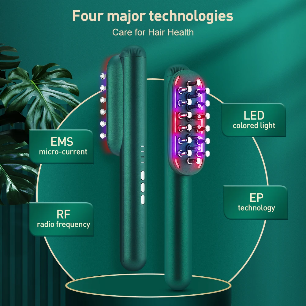 

RF Laser Hair Growth Comb EMS Electric Scalp Massager For Hair Growth LED Comb for Hair Loss Treatment Head Massage Comb