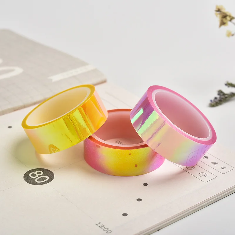 

8 шт./1 рулон, декоративные клейкие ленты для скрапбукинга, 15 мм, 5 м