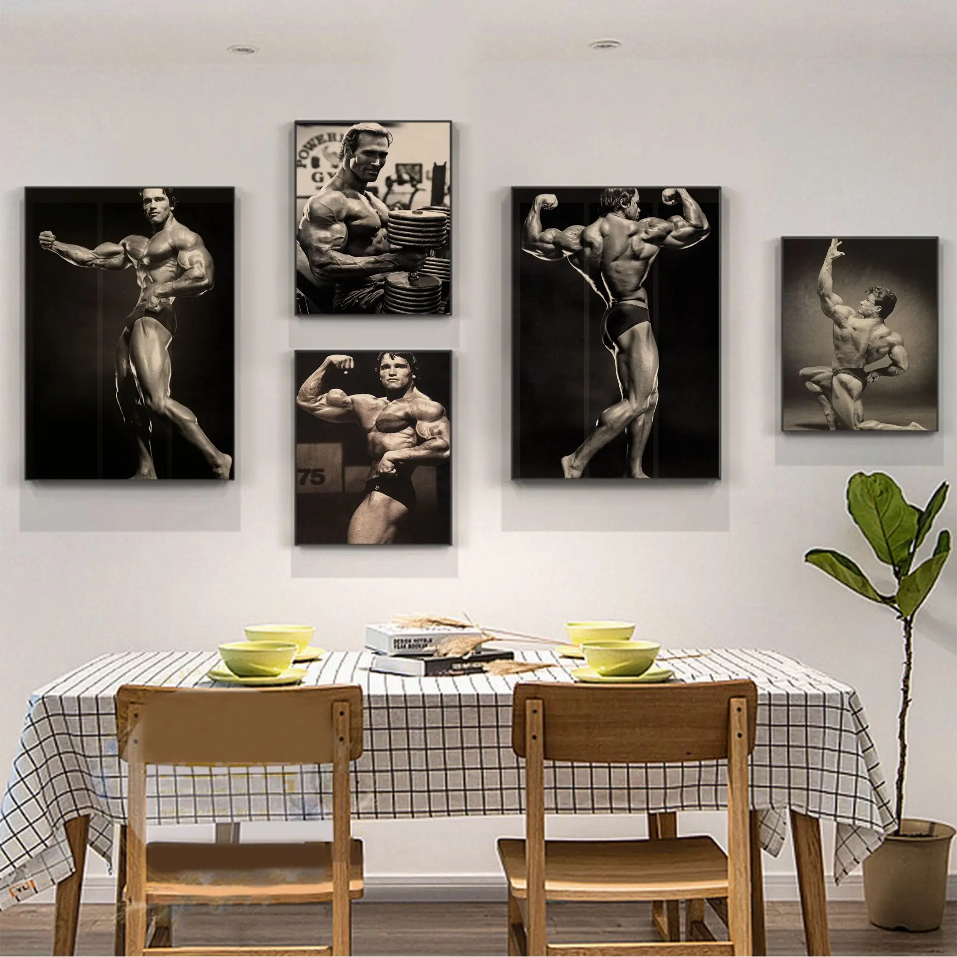 

Bodybuilding DIY poster Kraft Paper Sticker DIY Room Bar Cafe Kawaii room decor