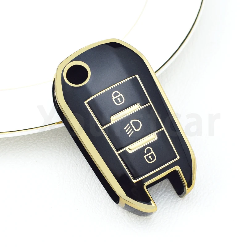 Для Peugeot 208 3008 308 508 408 2008 307 для Citroen C4 C3 C6 CACTUS C8 ТПУ автомобильный флип-ключ