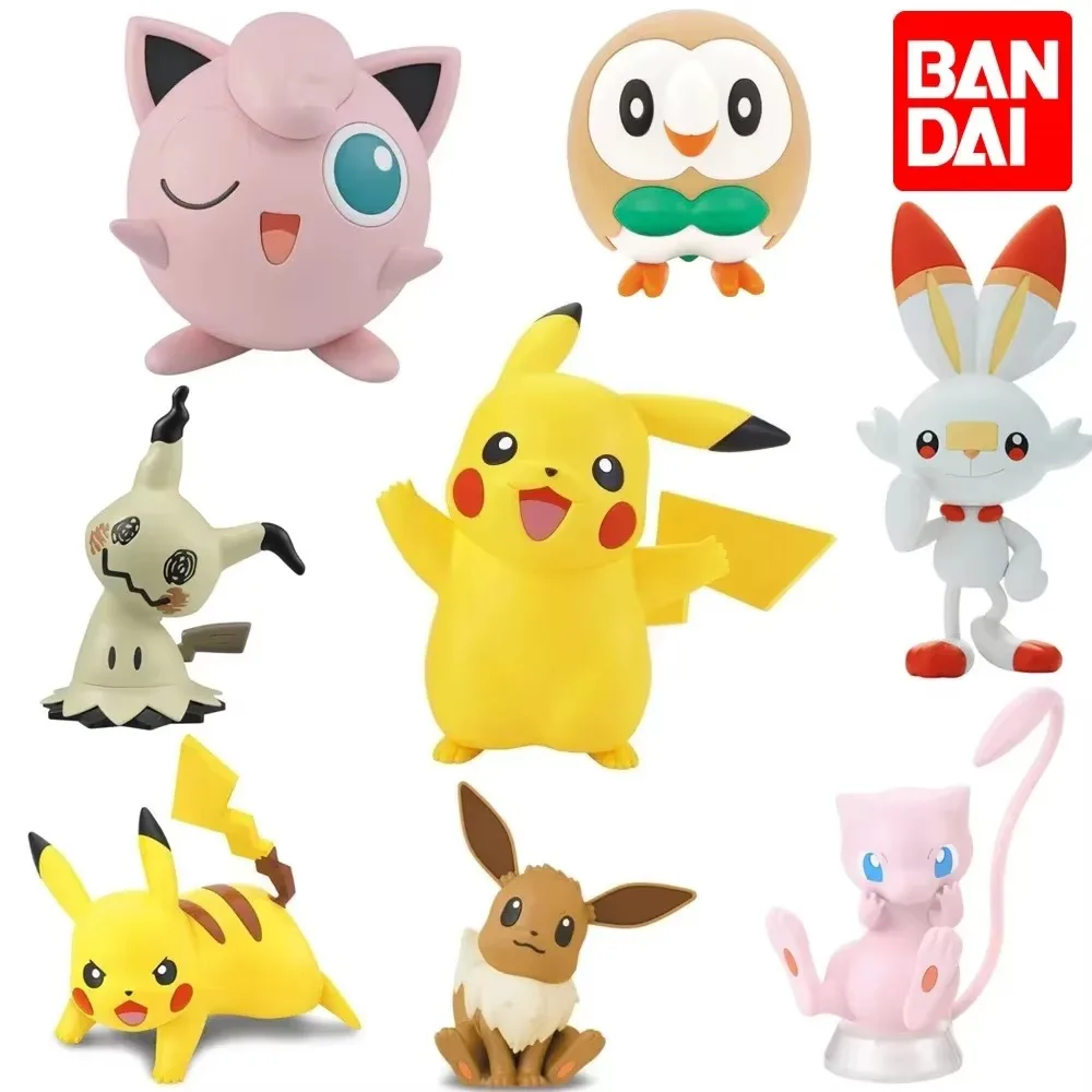 Фото Оригинальные модели BANDAI Pokemon PLAMO: Пикачу, Иви, Мьют, Хо-О, Лукарио, Риолу, Лугия, Чаризард, Драгонайт. Аниме-фигурки в наличии. №1