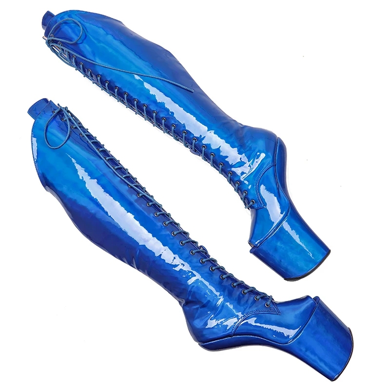 Leecabe  Patent Upper  sexy exotic young trend fashion  boots High Heel  platform heelless Pole Dance boot