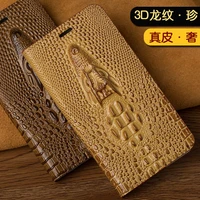 leather flip 3d phone case for huawei p50 p40 p30 mate 40 30 20 20x nova 8 7 nova8 pro plus cover cowhide dragon head wallet bag