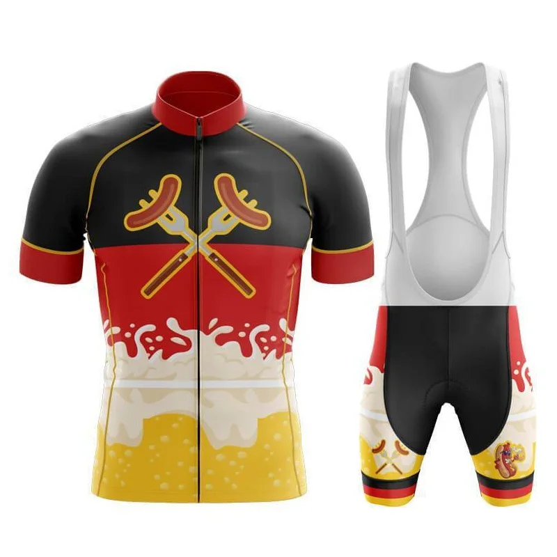 

2022 Team germany Summer Men's Cycling Short Sleeve Jersey With Bib Shorts Set