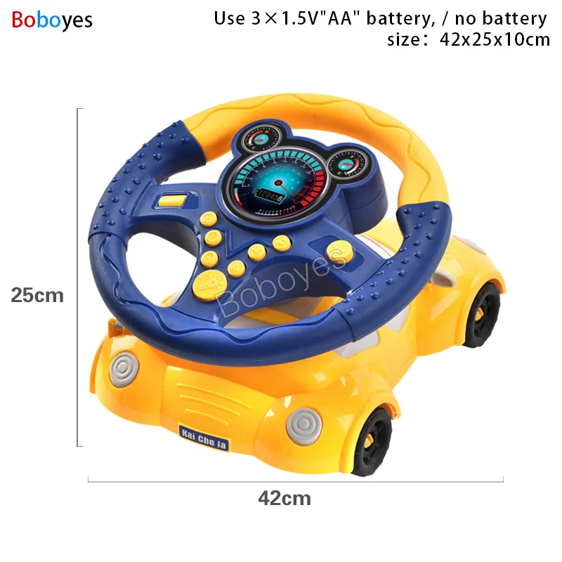 Infant Shining Eletric Simulation Steering Wheel Toy with Light Sound Kids Early Educational Stroller Steering Wheel Vocal Toys