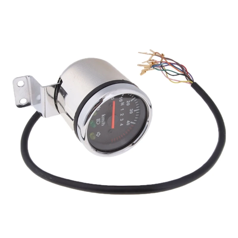 

Motorcycle Speedometer Odometer Dual Speed Meter Dash Board Instruments for ATV with Headlight Turn Signal LED Indicator