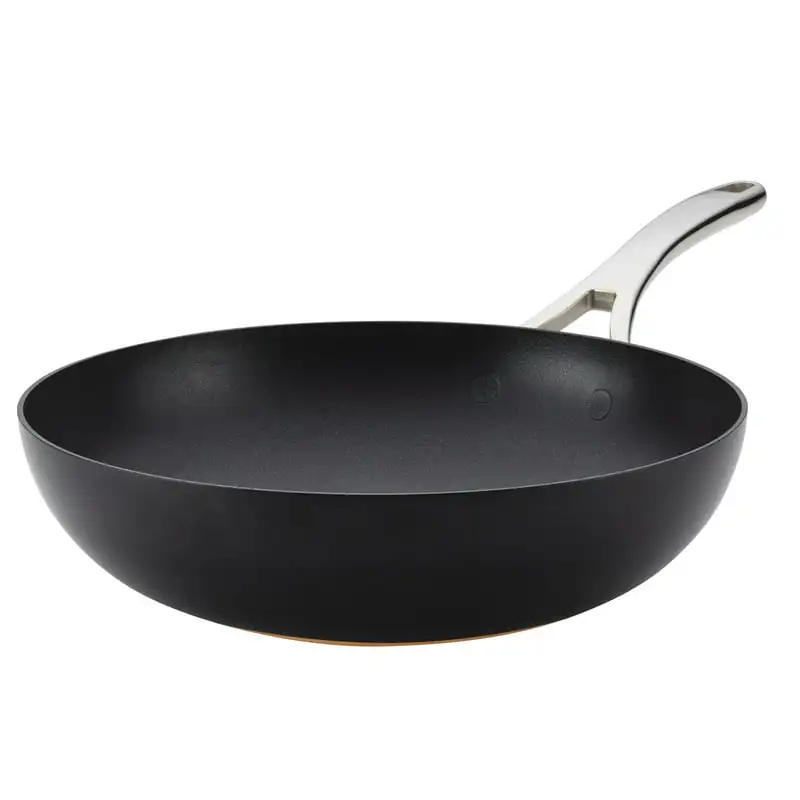 

Nouvelle Copper Luxe Hard-Anodized Nonstick Stir Fry, 12-Inch, Onyx