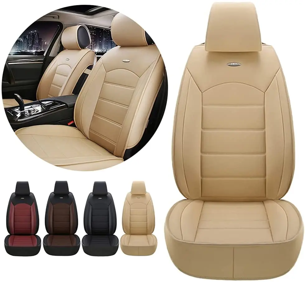 

2pcs Car Front Seat Covers Fit for 98% Car Models UV Vehicle Seat Cushion Custom Waterproof Auto Interior Accessories