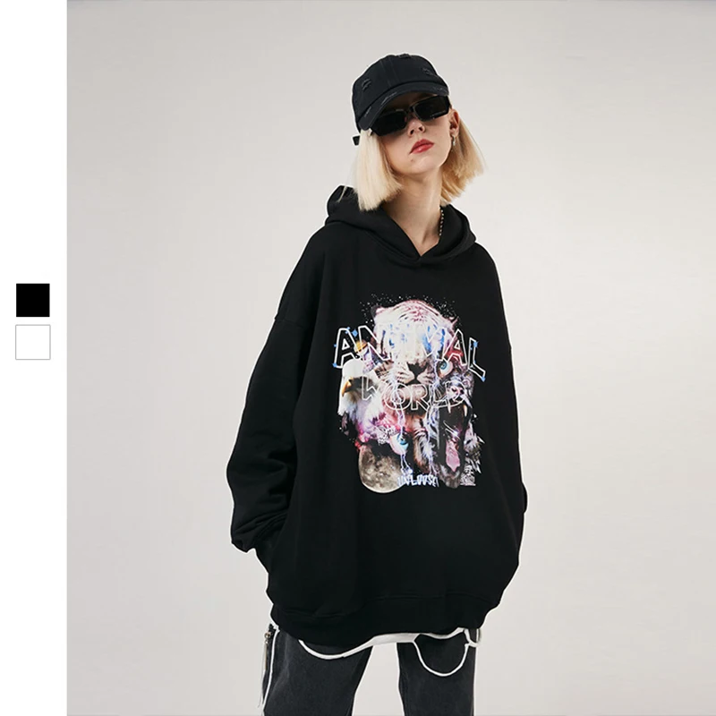 Толстовка мужская оверсайз с длинным рукавом модная повседневная Уличная одежда