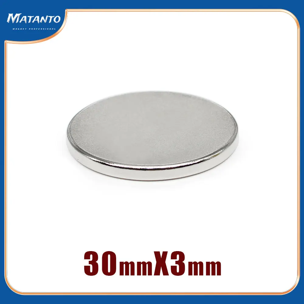 

2/5/10/15/20/30PCS 30x3 mm Disc Powerful Strong Magnetic Magnets N35 Round Neodymium Magnets 30x3mm Big Rare Earth Magnet 30*3