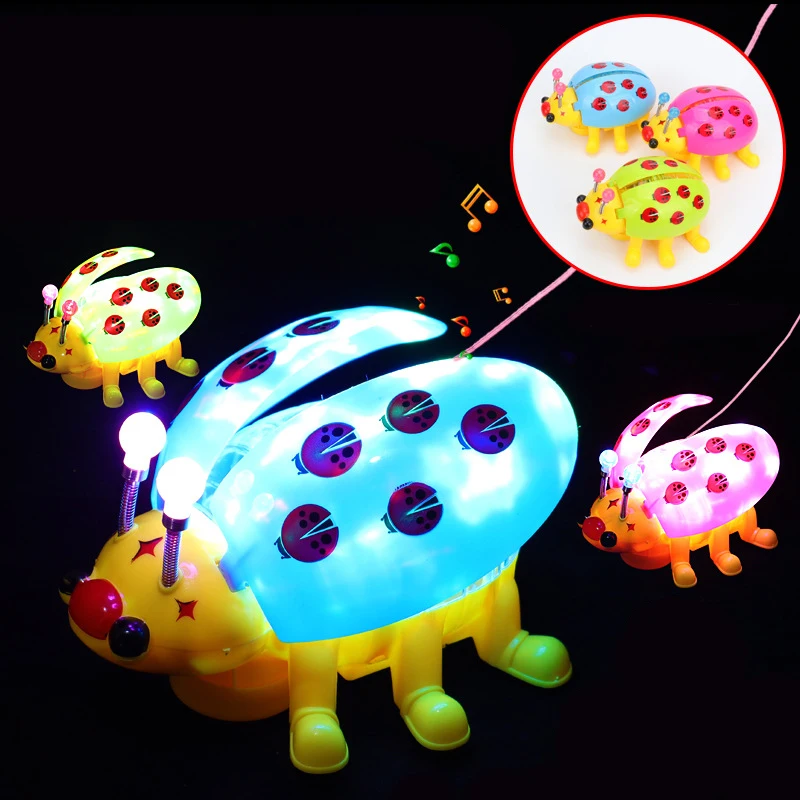 Милая электрическая игрушка Божья коровка детская для ходьбы в виде насекомых