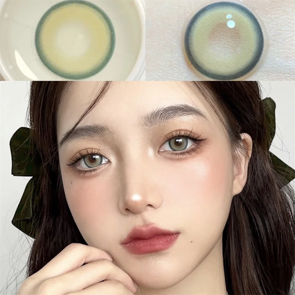 Nainai Green Crazy Small Beauty Pupil Цветные контактные линзы для глаз Косметические