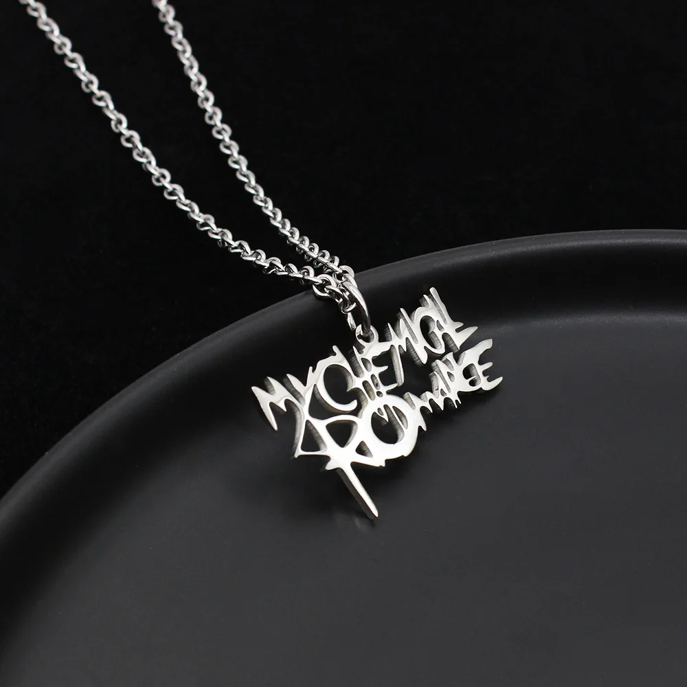 Фото Рок-группа My Chemical Romance ожерелья косплей MCR кулон из нержавеющей стали ожерелье модные геометрические ювелирные изделия подарки №3