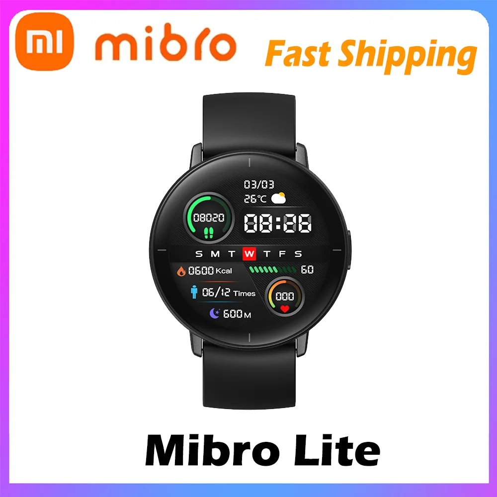 

Xiaomi Mibro Smart Watch Lite Ultra Thin AMOLED HD Screen Waterproof Bluetooth Man Woman Sport Smartwatch IOS Android Compatible