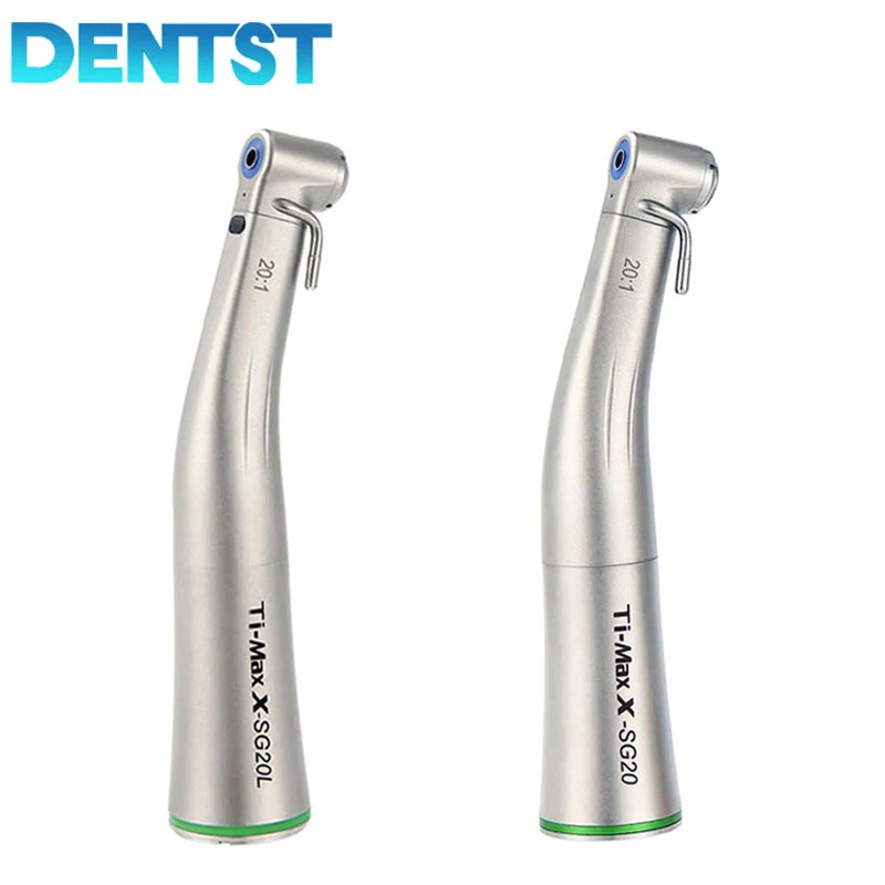 Dental 20:1 Low Speed Handpiece Green Ring With LED Fiber Optic Contra Angle Dentistry Implant Handpiec Nsk Ti Max X SG20L