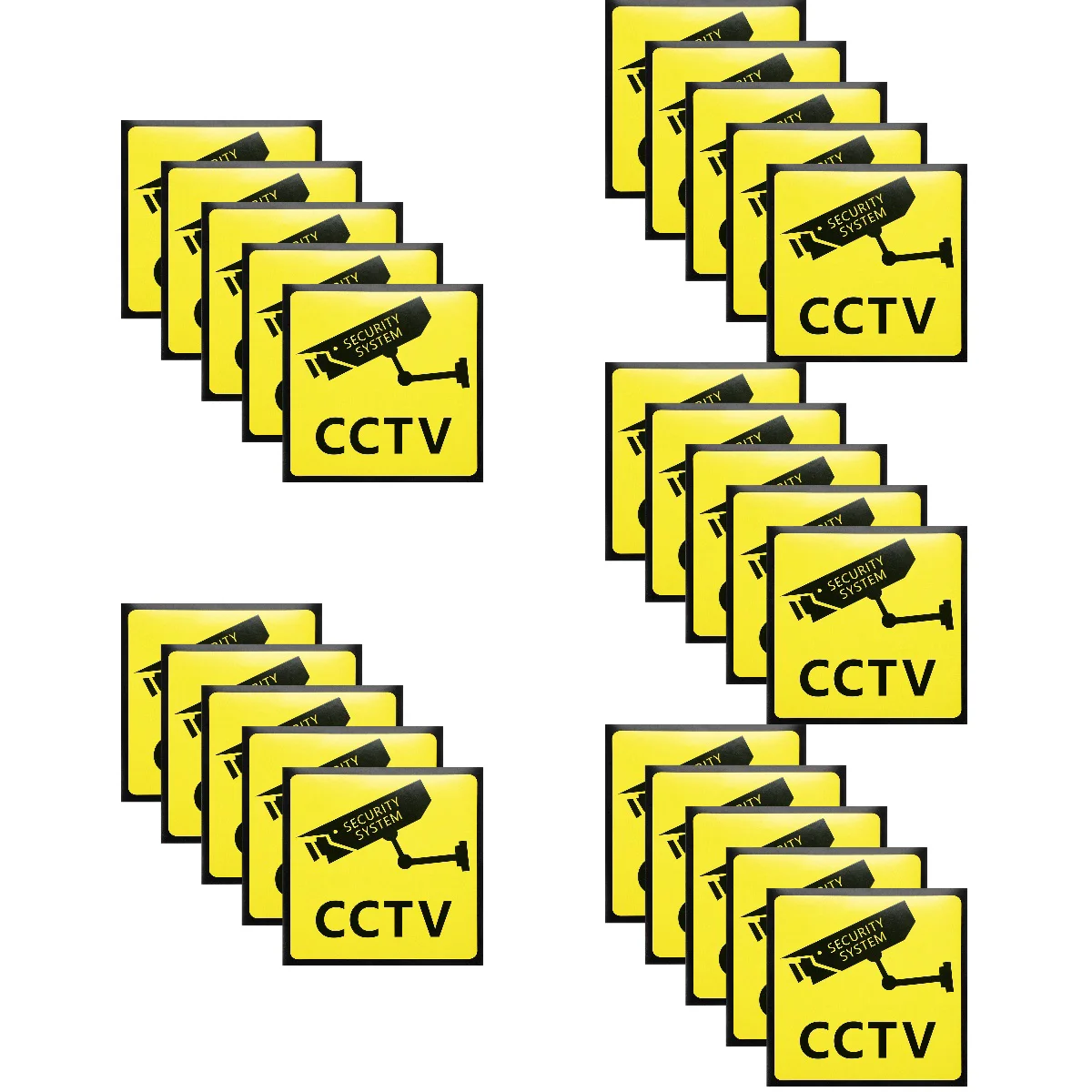 

25 pcs Video Surveillance Signs Security Signs Outdoor 24 Hour Security Warning Signs
