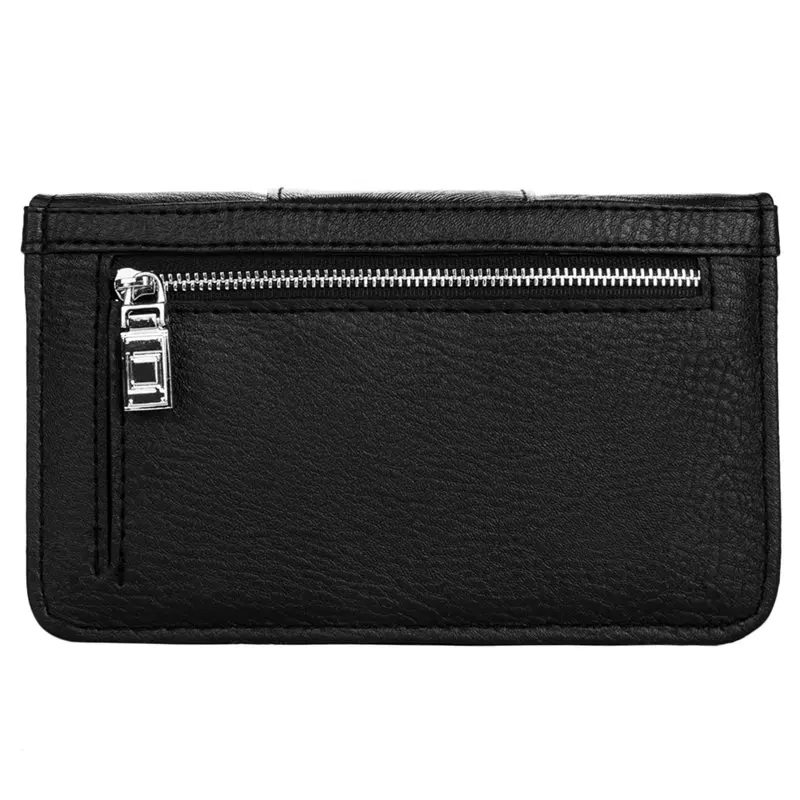 Women's Wallet Clutch Ideal for Daily, Travel, Business, And Personal Use Fits  Large Smartphones (Black)