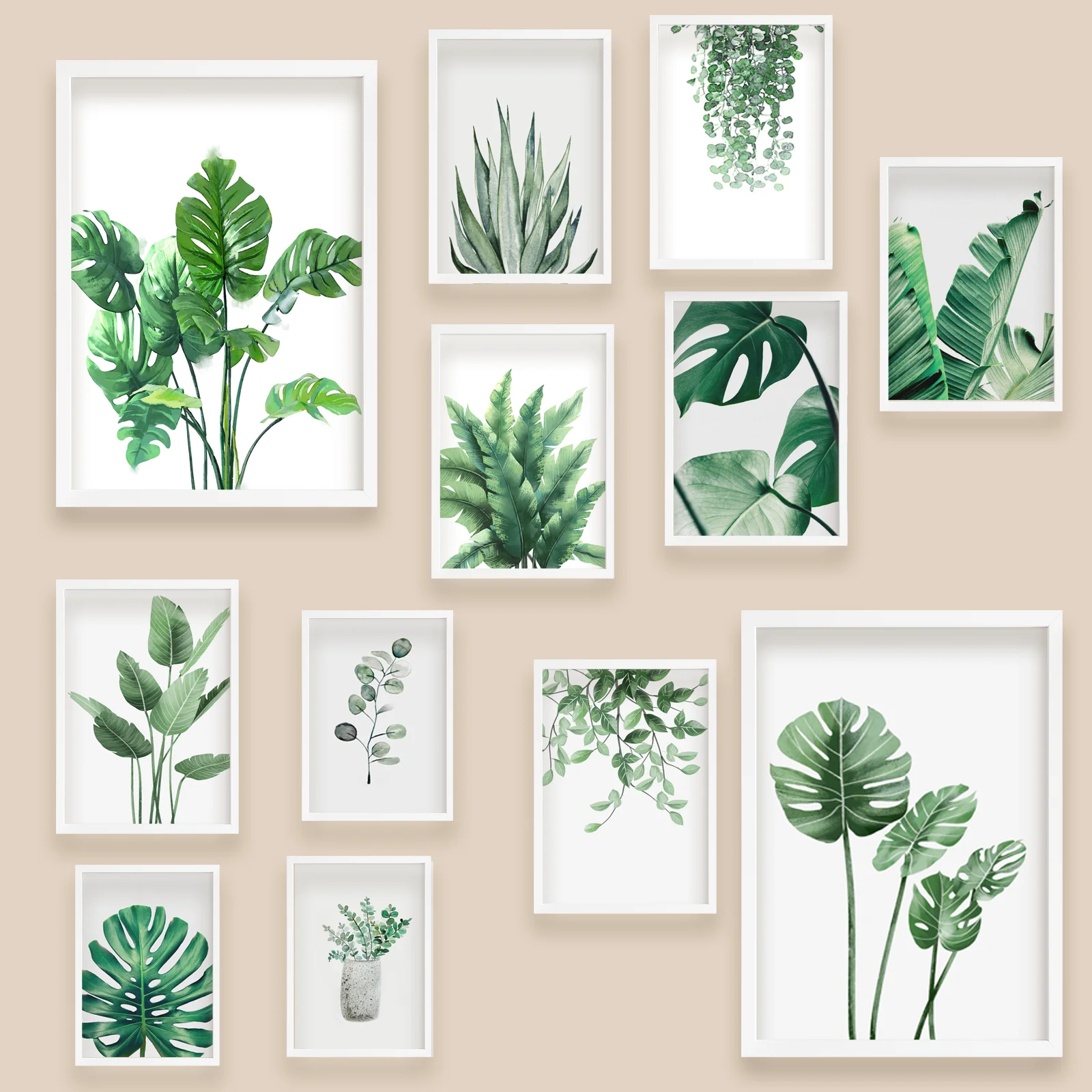 

Потрясающее растительное зеленое растение, печать листьев, художественный холст, плакат для гостиной, Декор, домашняя Настенная картина