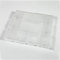 8pcs plastic storage box set small transparent display case for model parts