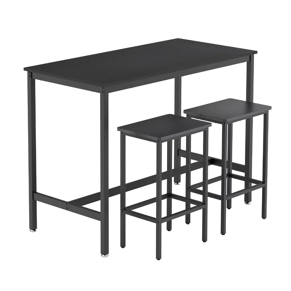 S Set Counter Height Dining Set, Black Bar Table  Mini Bar T