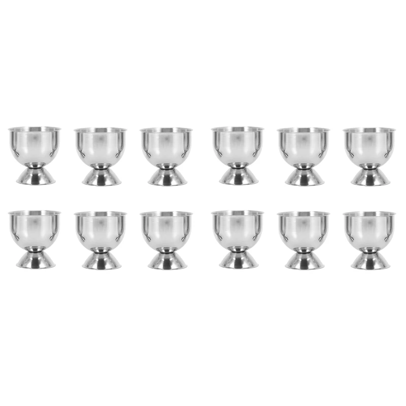 

Hot SV-Egg Cup Tray Stainless Steel Soft Boiled Egg Cup Holder Can Be Made Of Small Wine Glasses 12 Sets