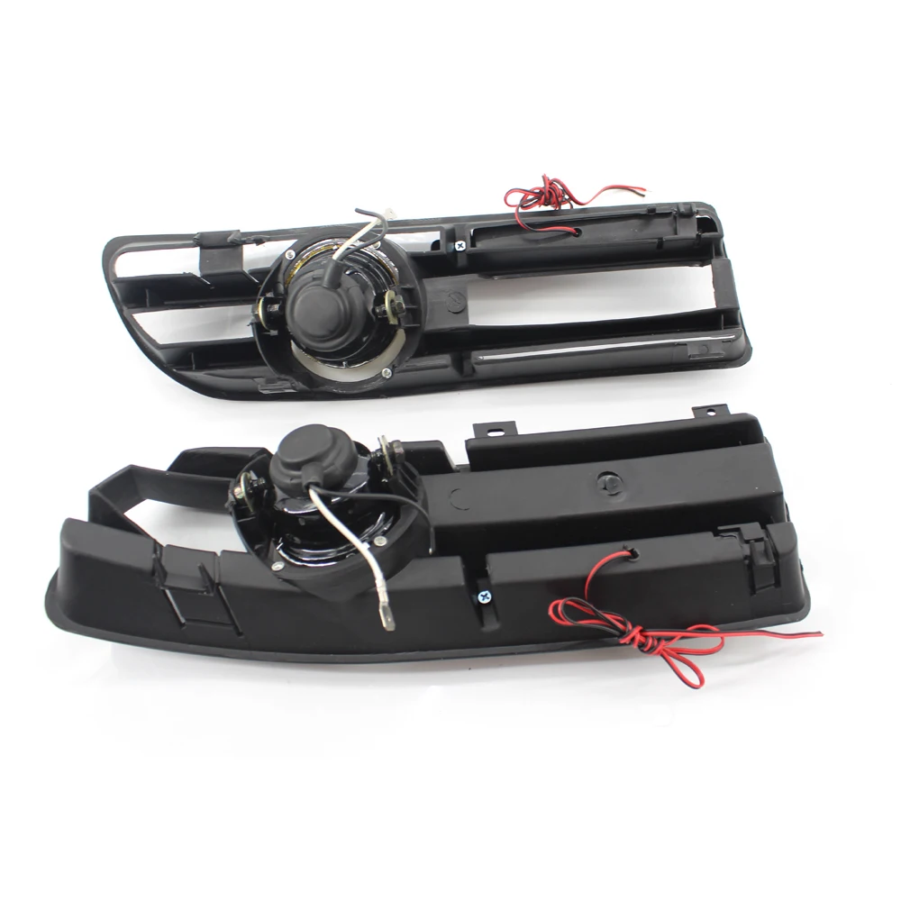 

Car GRILLE Halogen FOG LIGHT Fit FOR VW JETTA BORA 99-04 LED DRL Yellow Lens