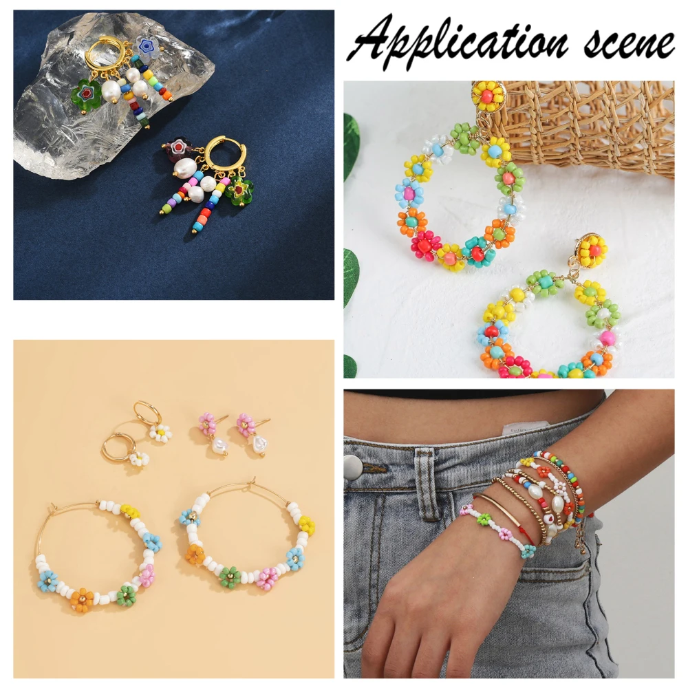 1Box 3mm Mixed Color Glass Seed Beads Round Loose Spacer Bead for Jewelry Making Necklace Bracelet Earring DIY Craft Supplies