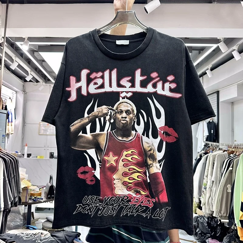 

Oversized Rodman Vintage T-Shirt Men Women 2023ss T Shirt Tops Tee