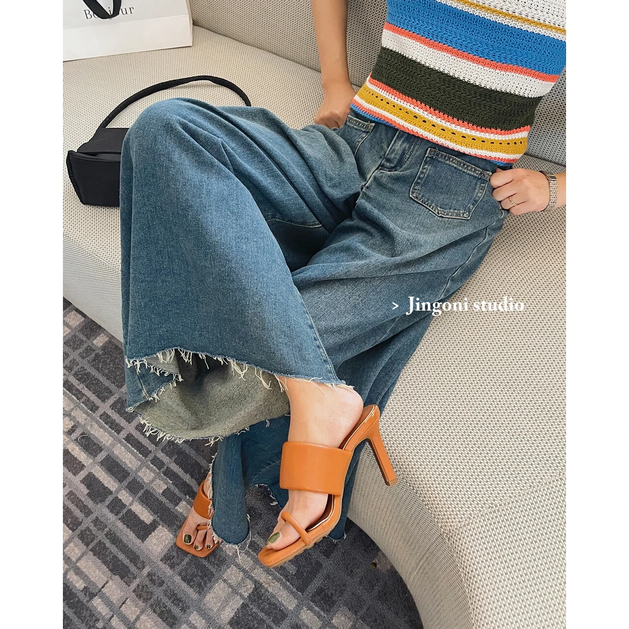 Y2k Jeans Pants Trousers Cargo Fashion Woman Summer 2023 Clothing Korean Vintage Style Wide Leg High Waist Streetwear Elegant