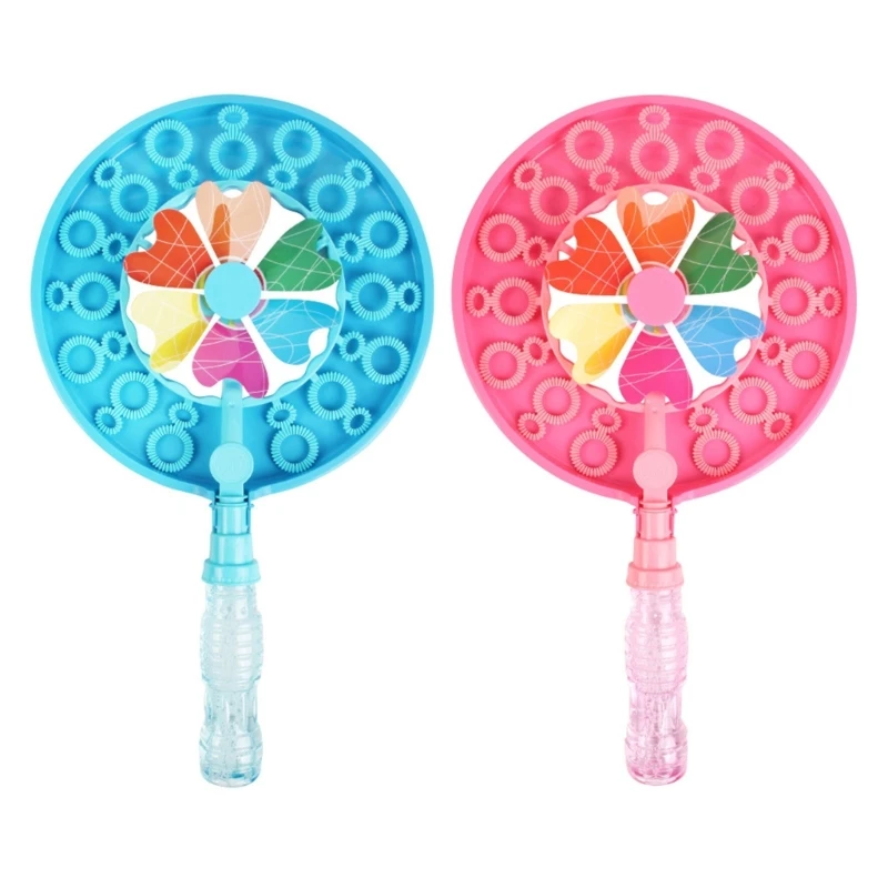 

Q0KB Windmill Bubble Wand Big Bubble Wand Bubble Blower Pinwheel Bubble Toy