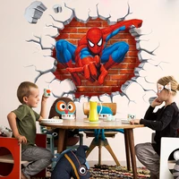 disney marvel figure avengers spider man 3d pvc wall sticker room decor for kids room living room kindergarten birthday gifts